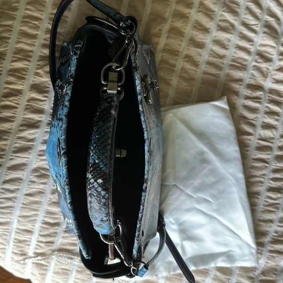 Coach Gramercy Blue Python Bag - Picture 12 of 12